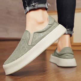 Men's Solid Platform Shoes Slip On Low Top Casual Activities Outdoor Walking Hiking Traveling, All Seasons