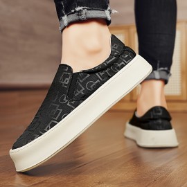 Men's Solid Platform Shoes Slip On Low Top Casual Activities Outdoor Walking Hiking Traveling, All Seasons