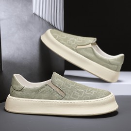 Men's Solid Platform Shoes Slip On Low Top Casual Activities Outdoor Walking Hiking Traveling, All Seasons