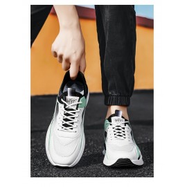 Men's Trendy Color Block Soft Sole Running Shoes, Comfy Non Slip Durable & Breathable Sneakers For Men's Outdoor Activities