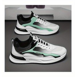 Men's Trendy Color Block Soft Sole Running Shoes, Comfy Non Slip Durable & Breathable Sneakers For Men's Outdoor Activities