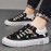 Men's Creative Pattern Design Trendy Canvas Skate Shoes, Breathable Non Slip Lace-up Shoes For Outdoor Casual, Men's Street Style Footwear
