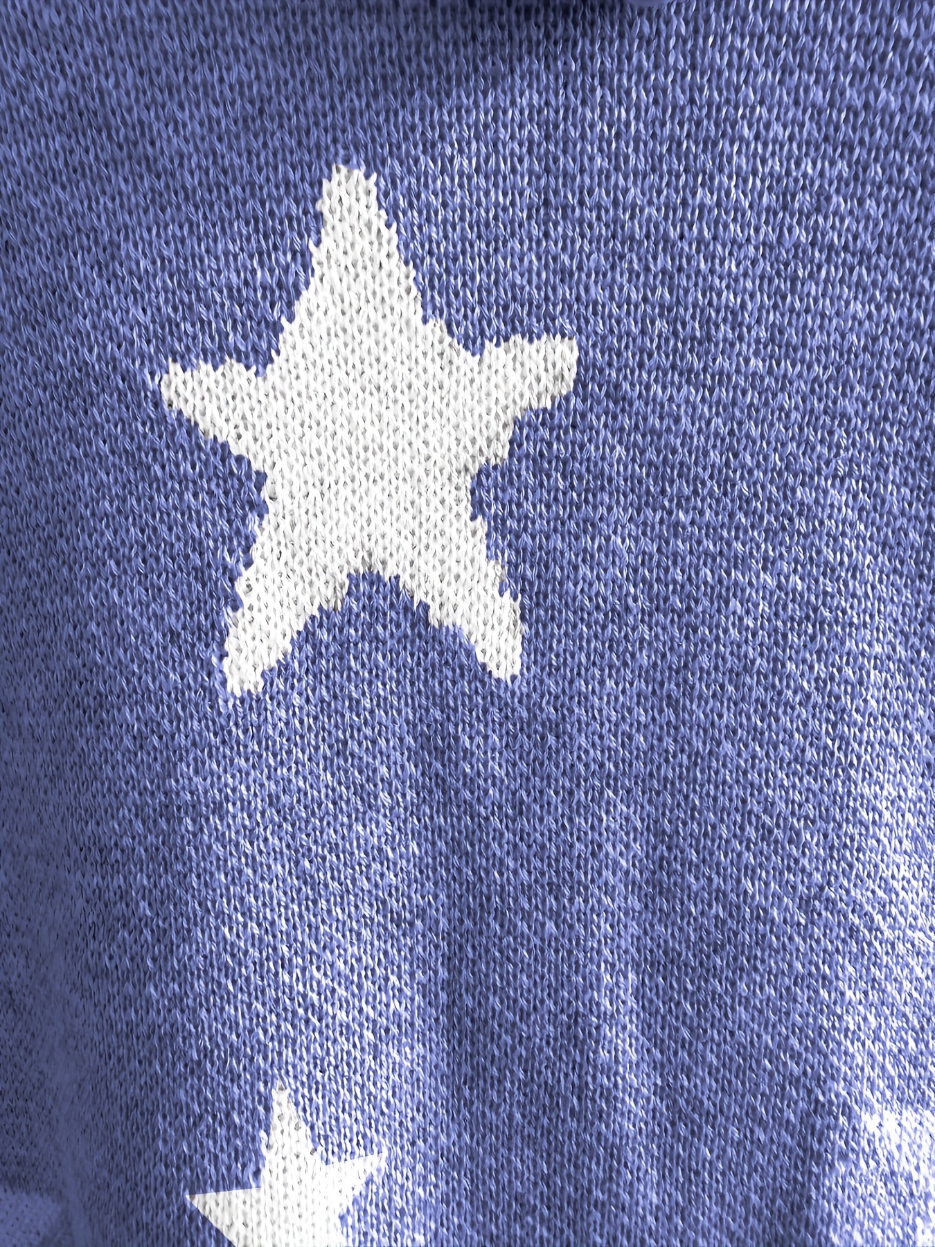 plus size casual sweater womens plus star print long sleeve drawstring hoodie sweater with pockets details 1