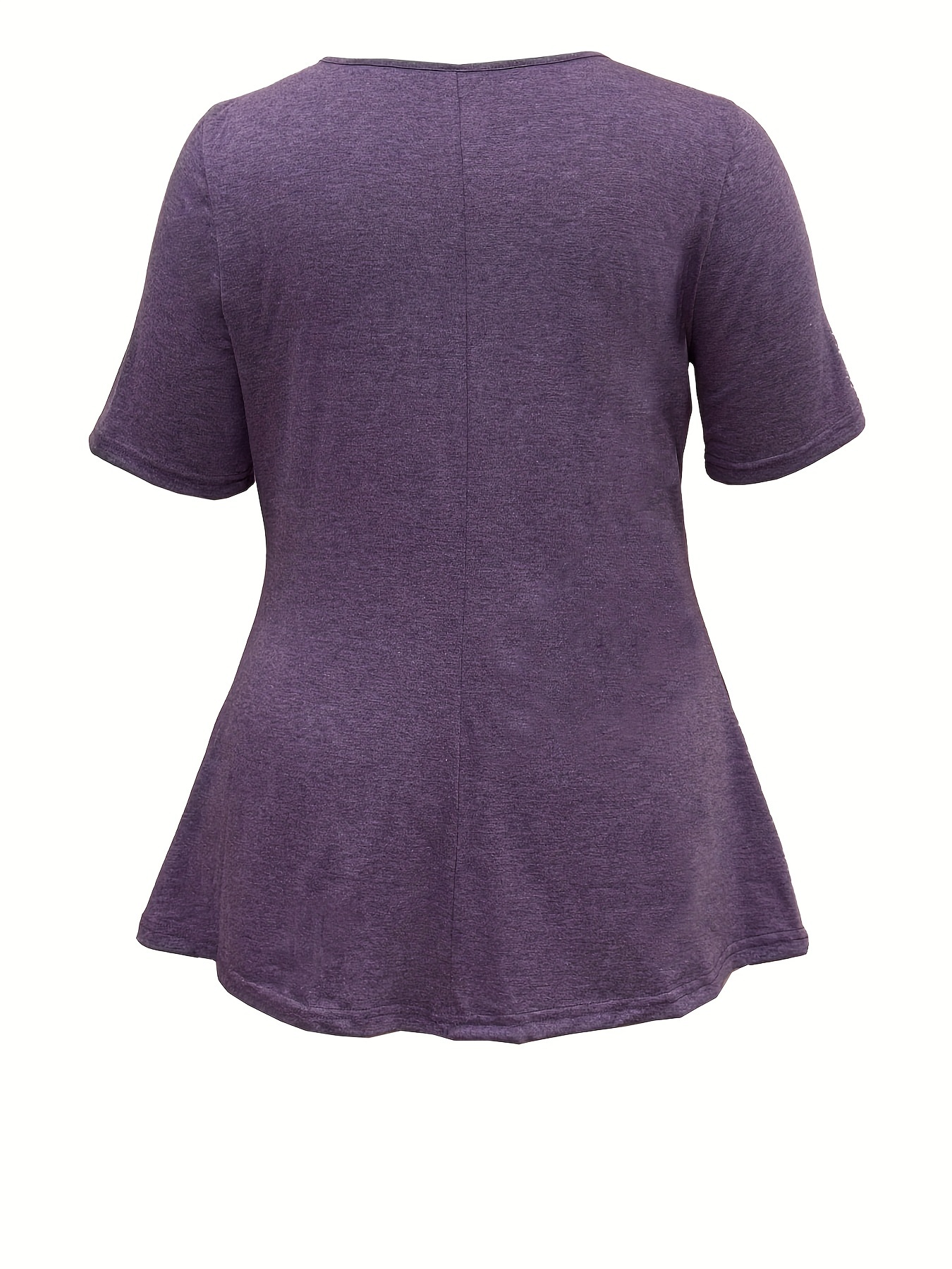 plus size floral print cutout top casual short sleeve top for spring summer womens plus size clothing details 2