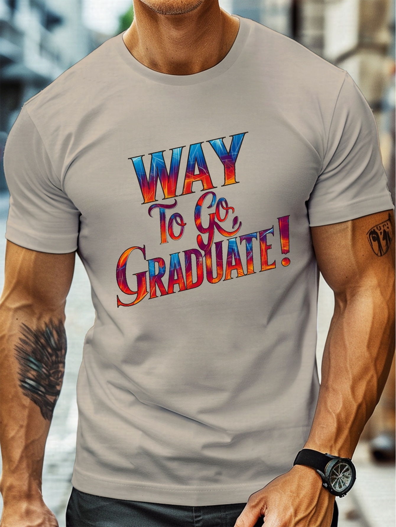 plus size mens summer t shirt way to go graduate graphic print short sleeve tees trend casual tops for daily life big tall guys details 12