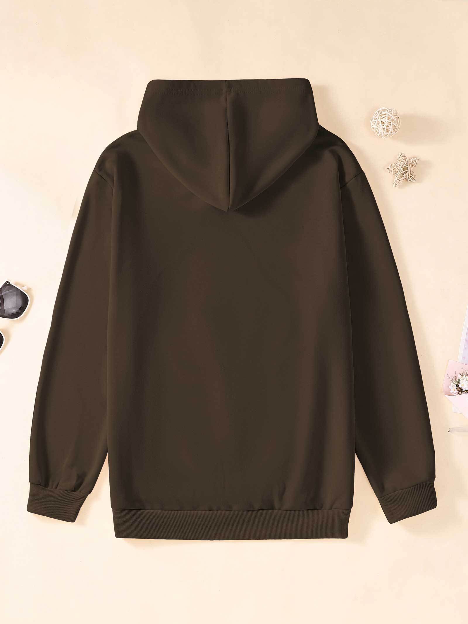 mens casual plus size graphic pullover hoodie in solid color soft and trendy for spring autumn wear street style details 3