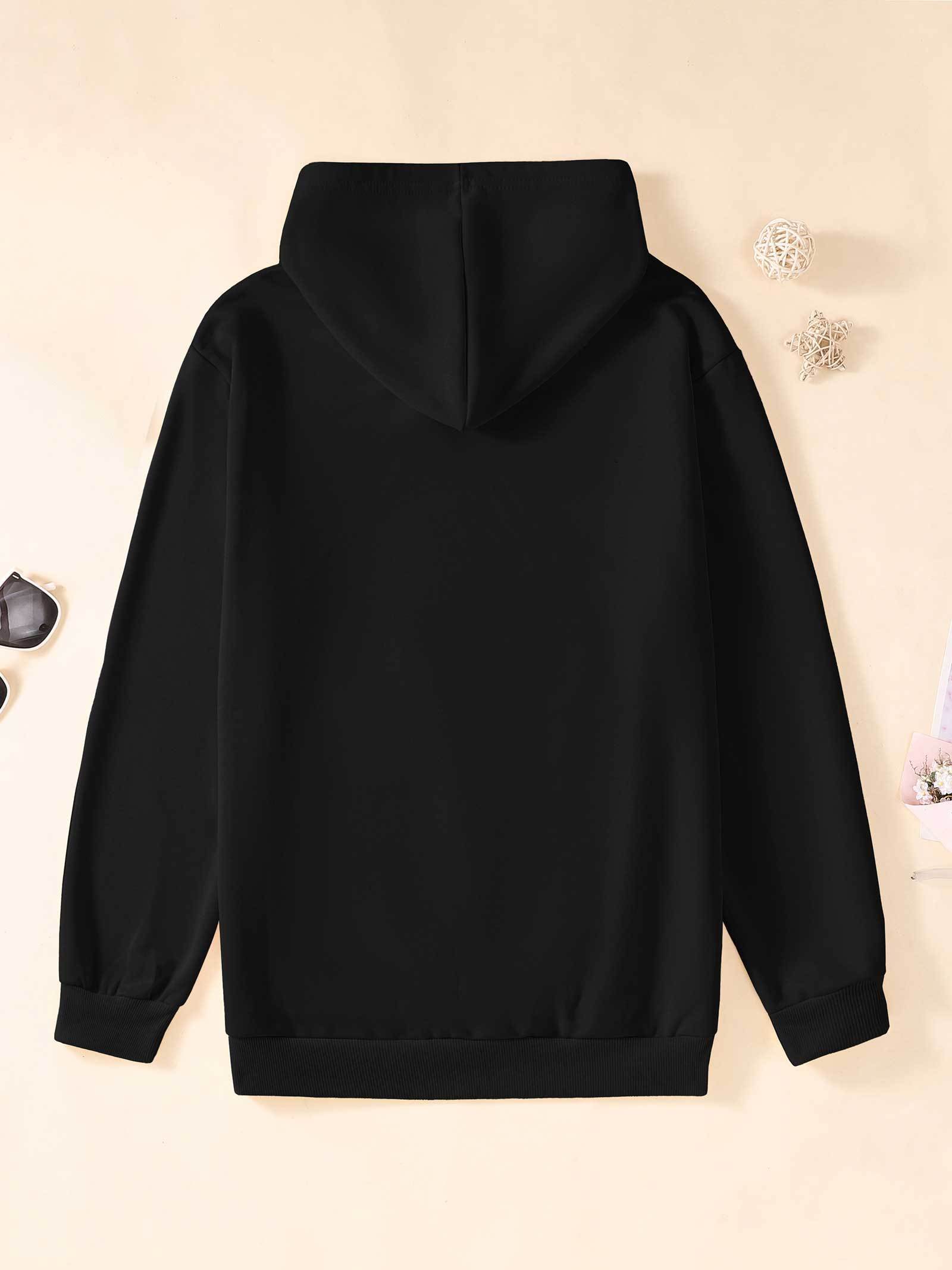 mens casual plus size graphic pullover hoodie in solid color soft and trendy for spring autumn wear street style details 18