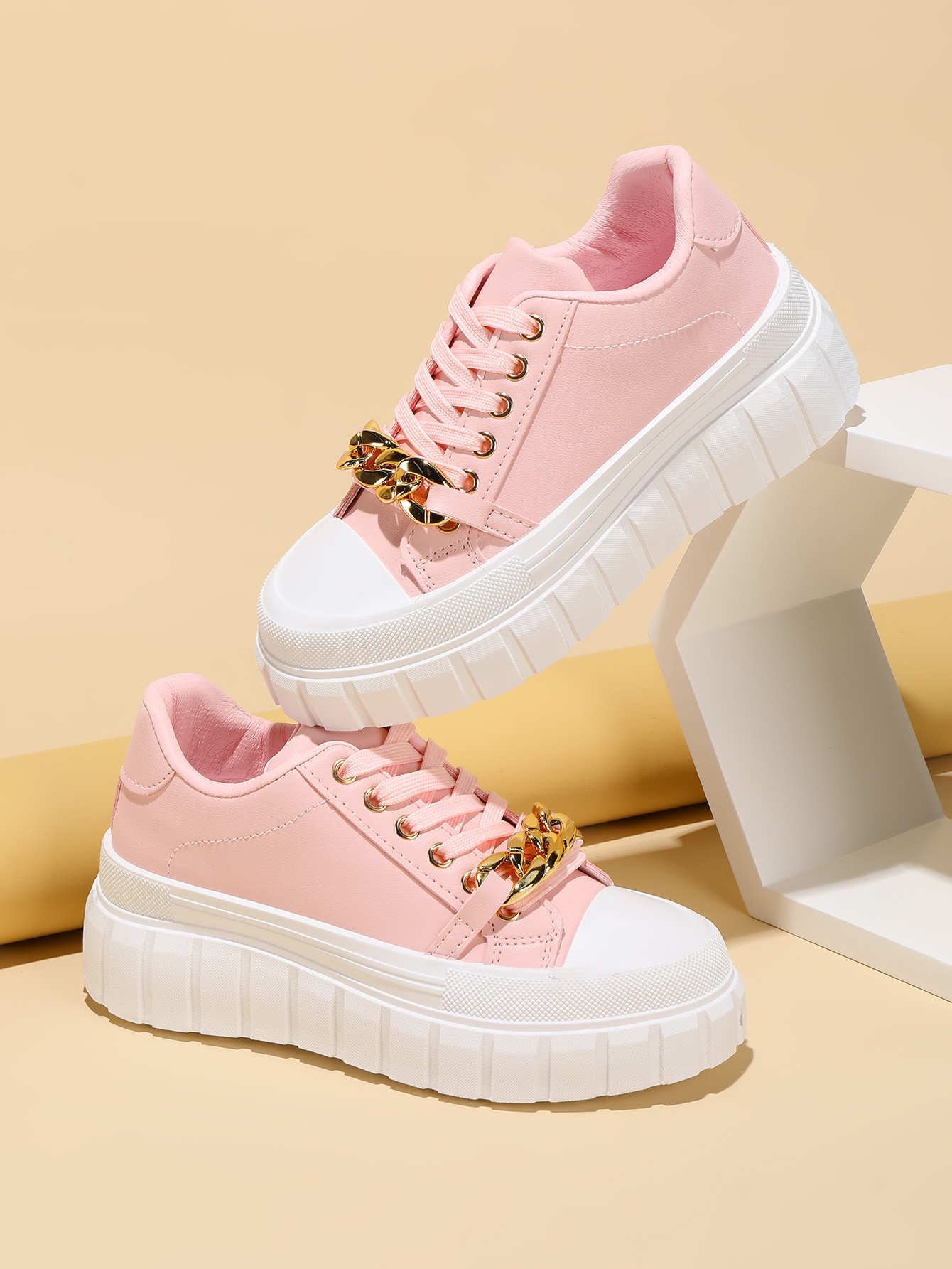 Women s Platform Sneakers Lace Casual Shoes Everyday details 0