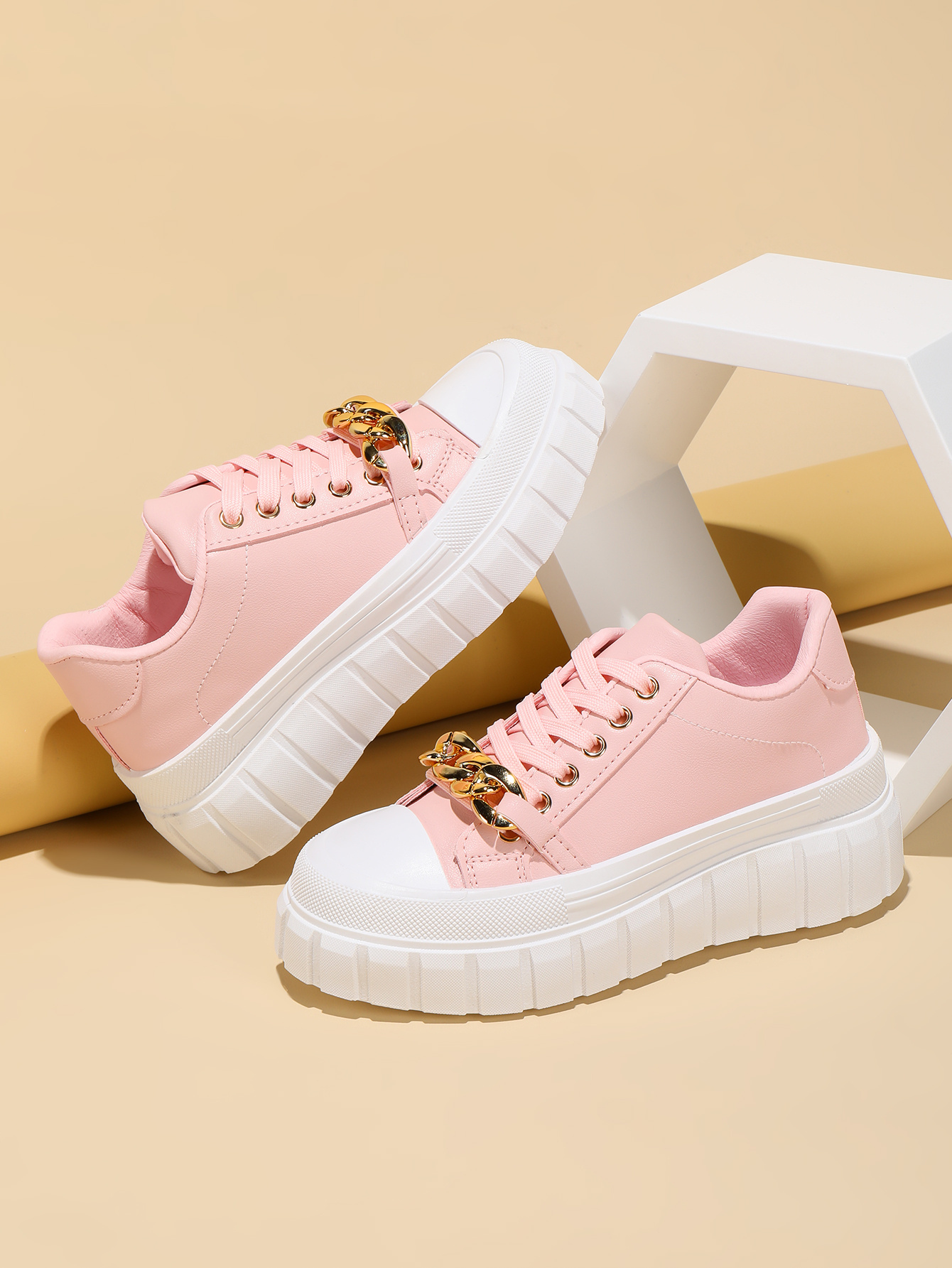 Women s Platform Sneakers Lace Casual Shoes Everyday details 2