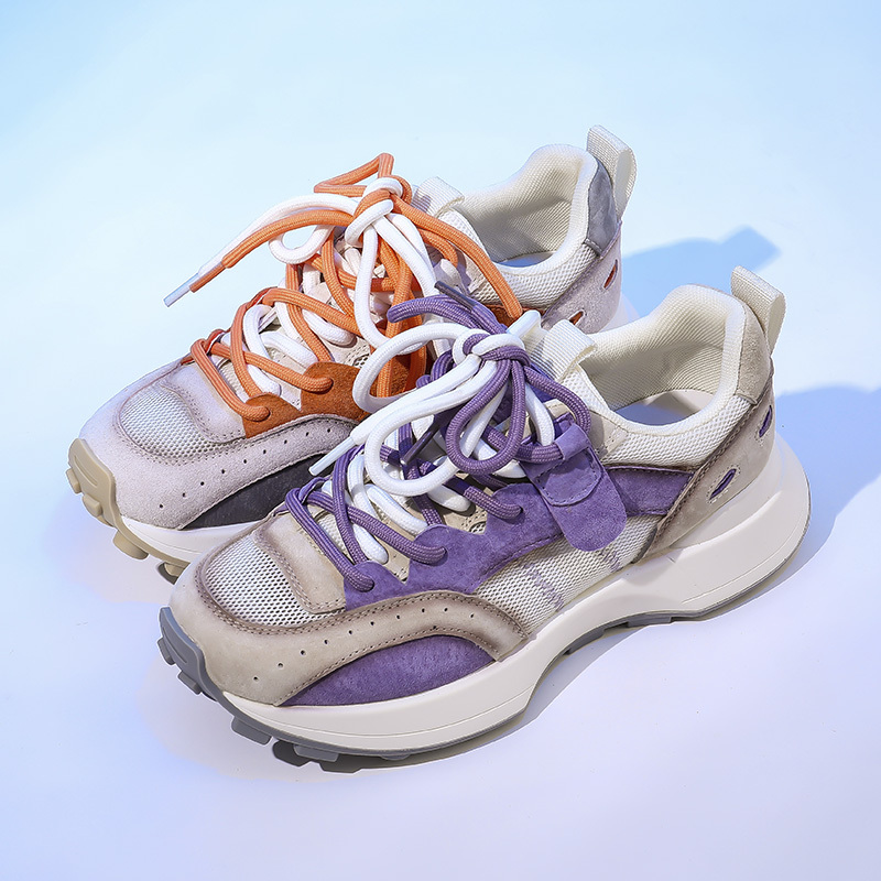 Women s Mesh Dad Shoes Lace Retro Walking Shoes Thick Sole details 13