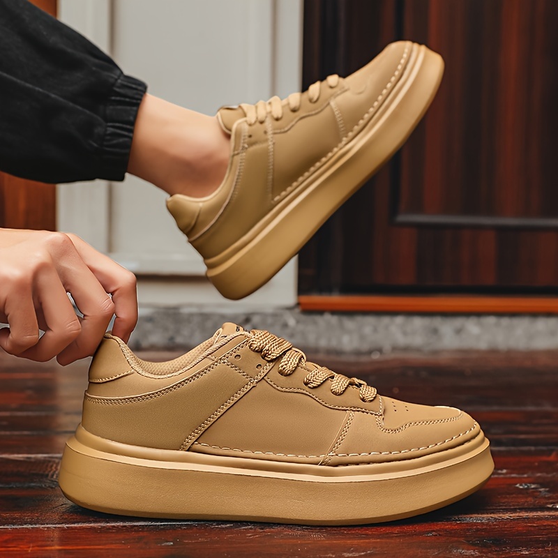 Mens White Sports Shoes Leather Simple Casual Shoes Mens Fashionable Sports Shoes Men s Shoes Temu details 0