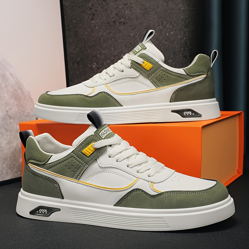 Mens Trendy Color Block Low Top Skateboard Shoes Comfy Non Slip Durable Casual Walking Shoes For Mens Outdoor Activities Summer Men s Shoes Temu details 5