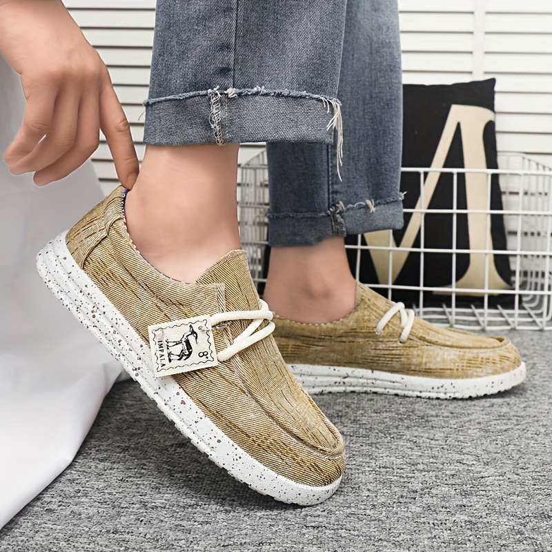 New Mens Casual Canvas Shoes Fashionable And Versatile Soft Soled Walking Shoes Lace Up Lightweight And Breathable Low Top Casual Shoes Men s Shoes Temu details 11