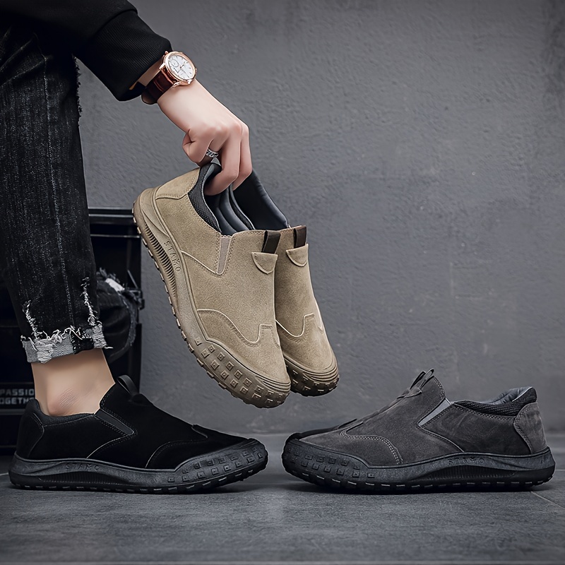 Mens Classic Wear Resistant Non Slip Slip On Casual Shoes For Traveling Jogging Men s Shoes Temu details 0