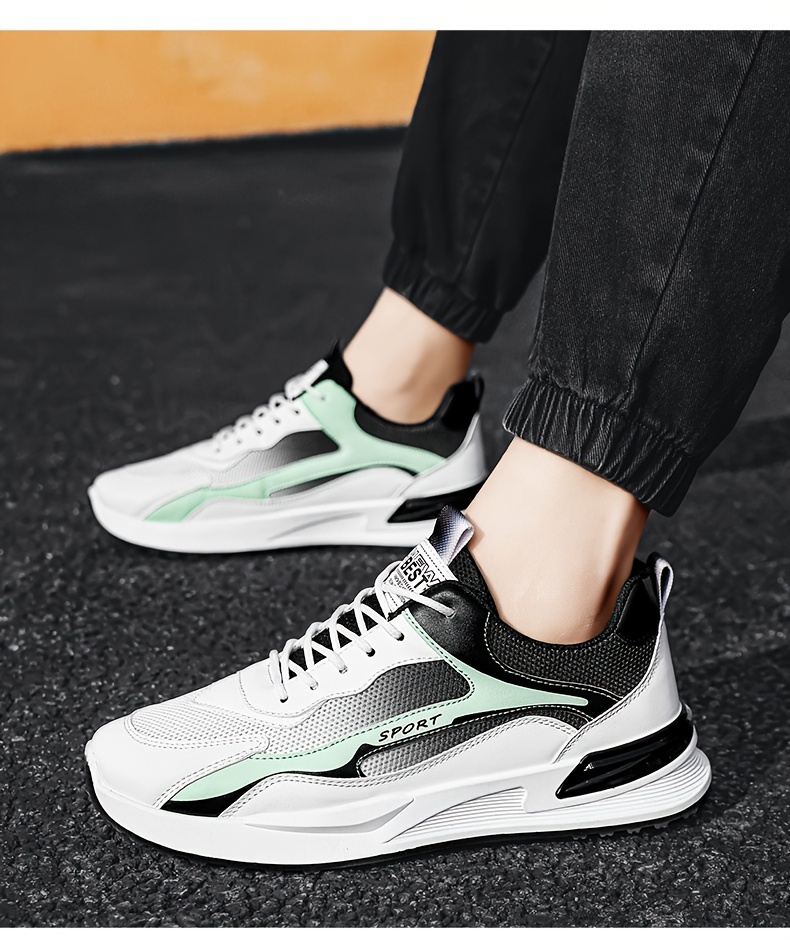 Mens Trendy Color Block Soft Sole Running Shoes Comfy Non Slip Durable Breathable Sneakers For Mens Outdoor Activities Highquality & Affordable Temu details 7